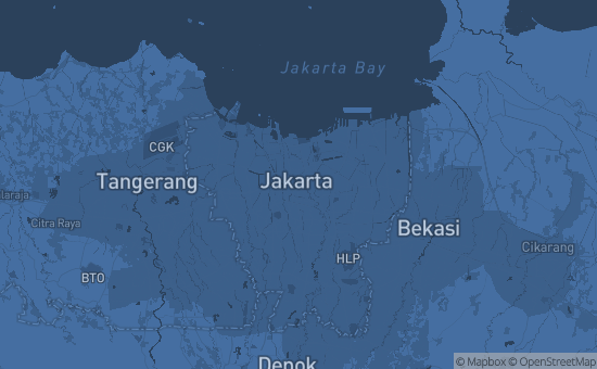 Map of Jakarta, Indonesia