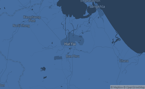 Map of Hat Yai, Thailand