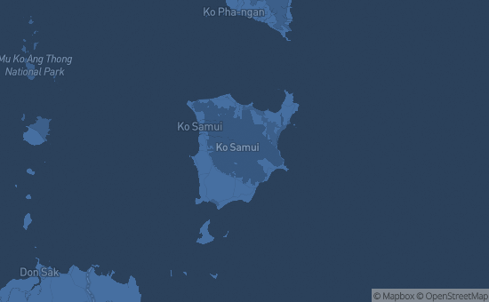 Map of Ko Samui, Thailand