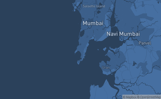 Map of Mumbai (Bombay), India