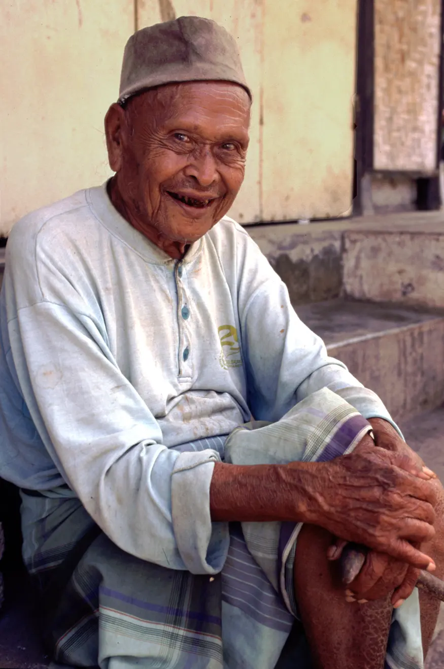 This cheerful old man smiled and nodded to us each time we passed by him on the street in Ubud, Bali.