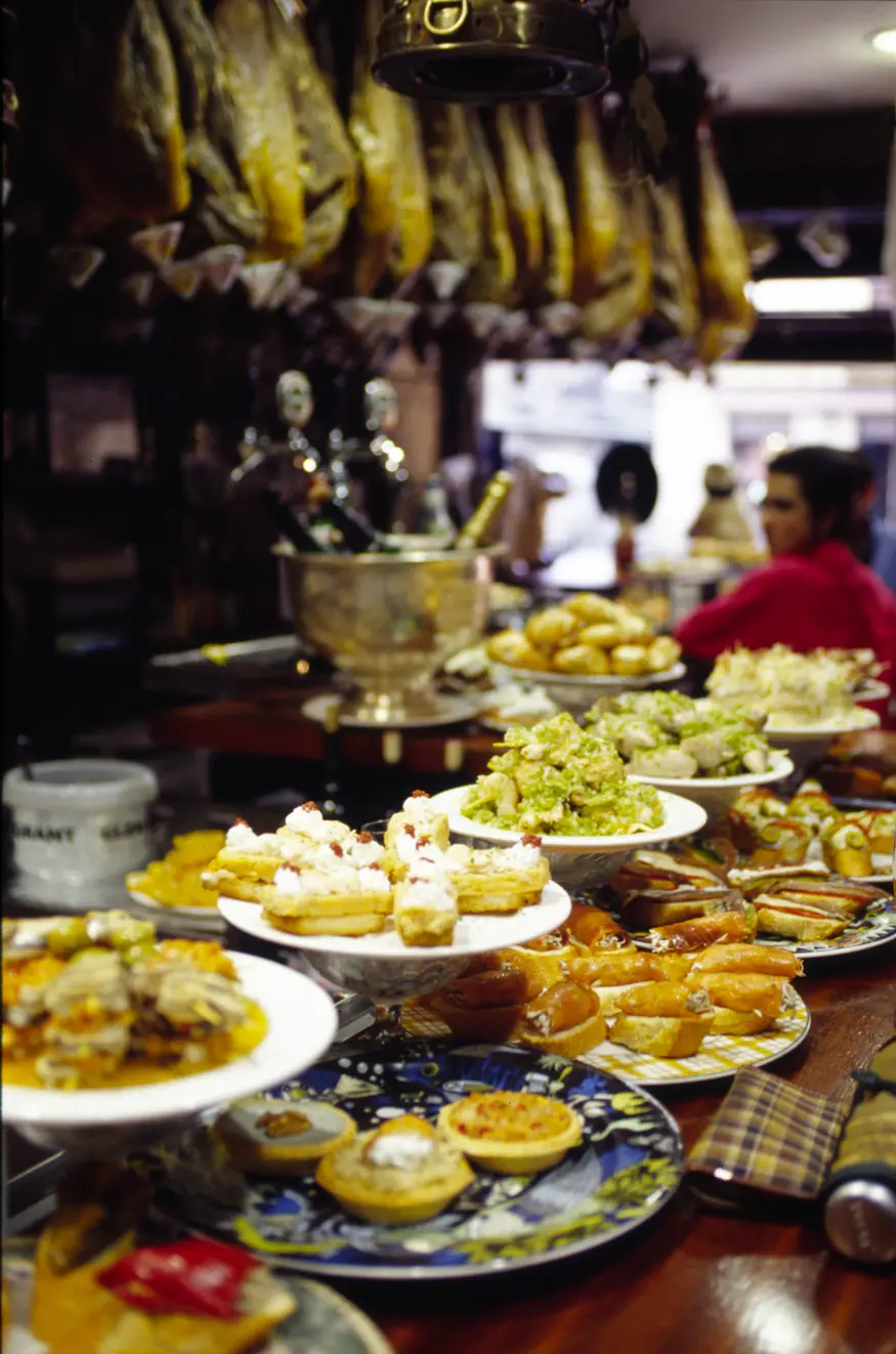 Why sit down to eat when you can pick and choose your food at the bar? The range of tapas at most San Sebastian bars overwhelms you with choices. Just remember the honor system applies when you tell the bartender how much you ate!